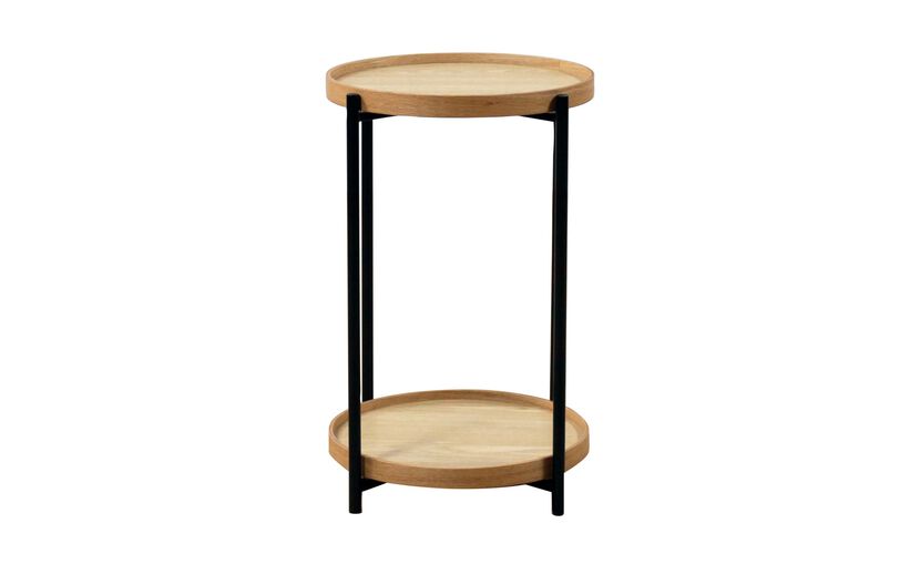 Achimenes Table with 2 Round Trays - Ash/Black | Occasional Furniture | ScS