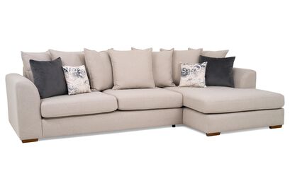 Living Nancy Fabric 3 Seater Right Hand Facing Chaise Scatter Back | Nancy Sofa Range | ScS