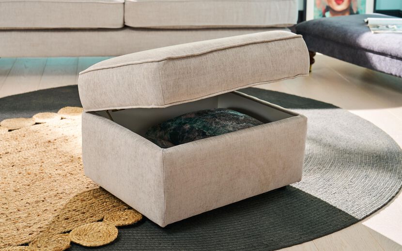 Living Sawyer Fabric Storage Footstool | Sawyer Sofa Range | ScS