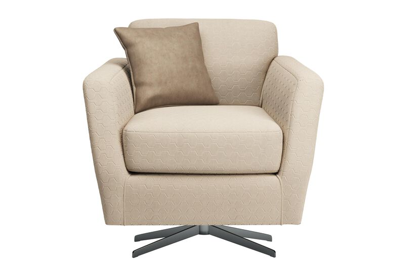 Eliza Fabric Patterned Swivel Chair | Eliza Sofa Range | ScS