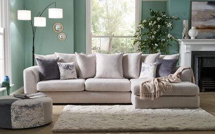 Living Nancy Fabric 4 Seater Split Sofa Standard Back | Nancy Sofa Range | ScS