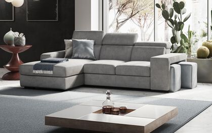 Melizzano 2 Corner 2 with Sofa Bed and Left Hand Facing Chaise with Pockets | Melizzano Sofa Range | ScS