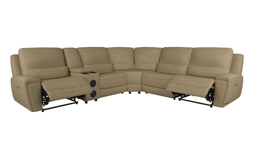 Leiston 2 Corner 2 Power with Console | Leiston Sofa Range | ScS