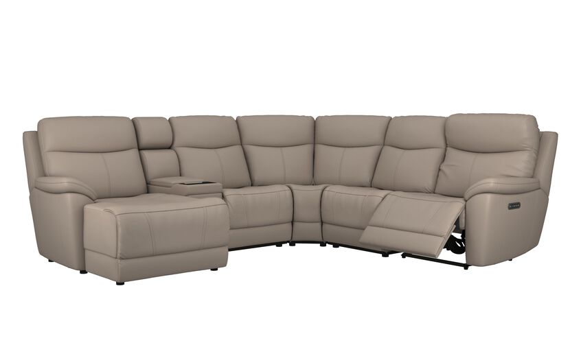 Living Ethan 3 Corner 3 RHF Power LHF Console & Chaise Sofa with Head Tilt | Ethan Sofa Range | ScS