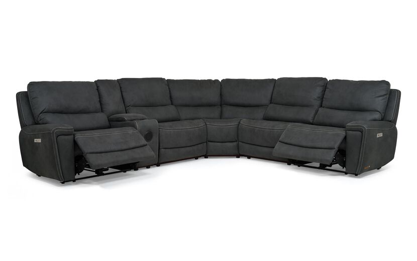 Leiston 2 Corner 2 Power with Console | Leiston Sofa Range | ScS