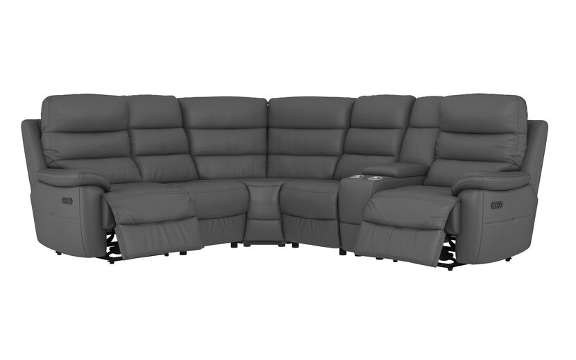 Living Griffin 2 Corner 2 Power Sofa with RHF Console & Head Tilt | Griffin Sofa Range | ScS