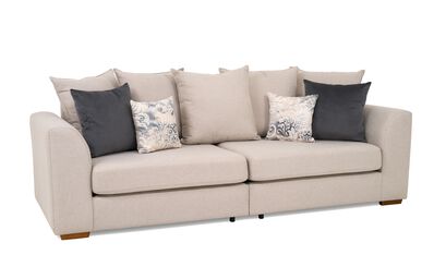 Living Nancy Fabric 4 Seater Split Sofa Scatter Back | Nancy Sofa Range | ScS
