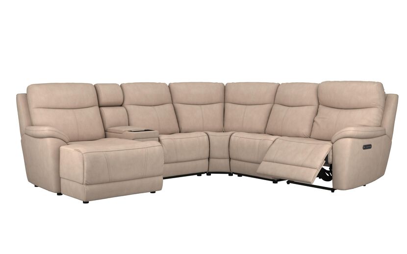 Living Ethan 3 Corner 3 RHF Power LHF Console & Chaise Sofa with Head Tilt | Ethan Sofa Range | ScS