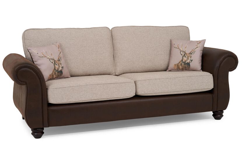 Living Amble Fabric 3 Seater Standard Back Sofa | Amble Sofa Range | ScS