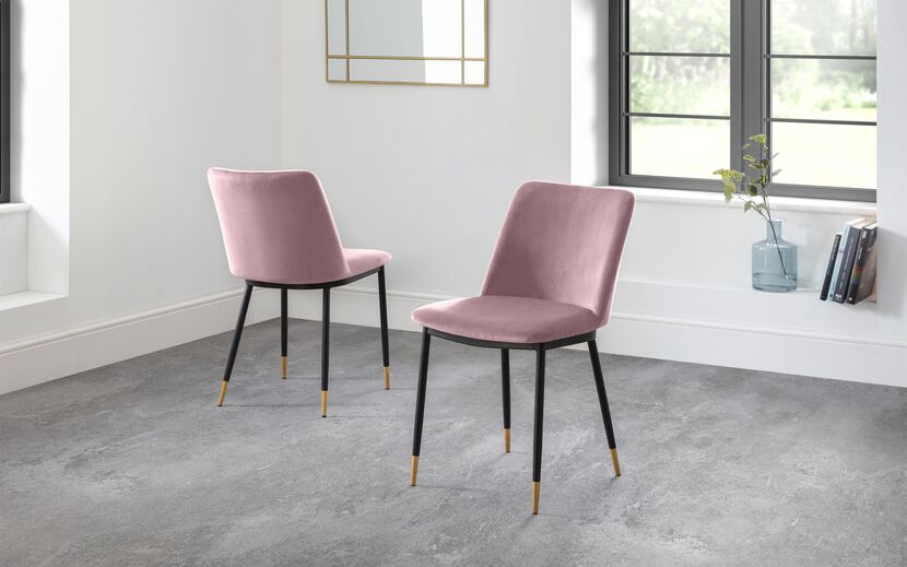 Brompton Pair of Dusky Pink Chairs | Brompton Furniture Range | ScS