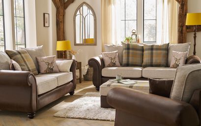 Living Amble Plain Fabric Banquette Footstool | Amble Sofa Range | ScS