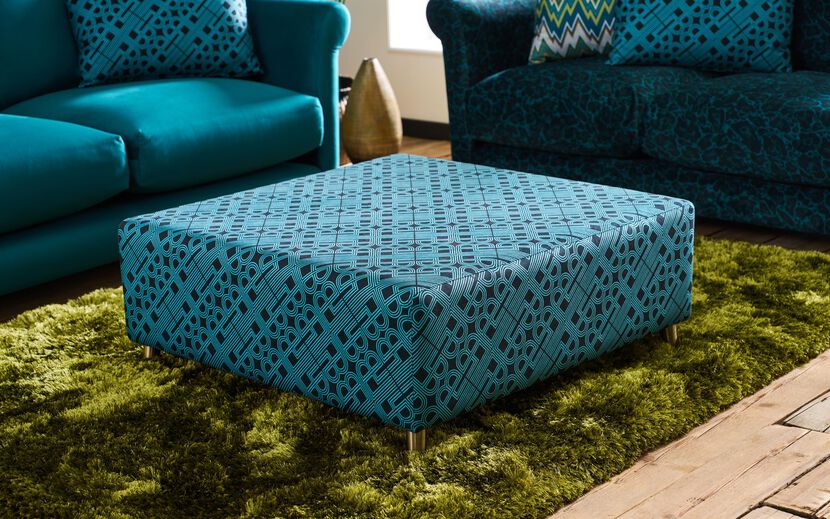 LLB Carnaby Fabric Square Footstool | LLB Carnaby Sofa Range | ScS