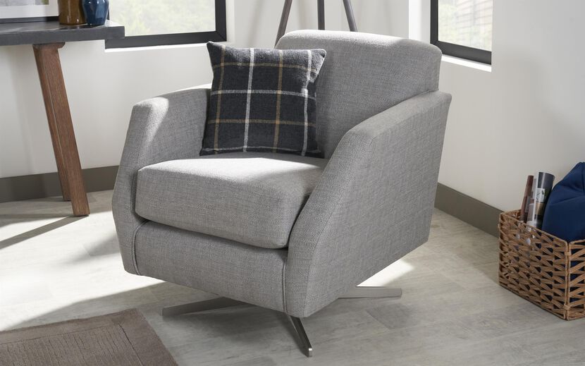 Hugo Fabric Plain Accent Swivel Chair | Hugo Sofa Range | ScS