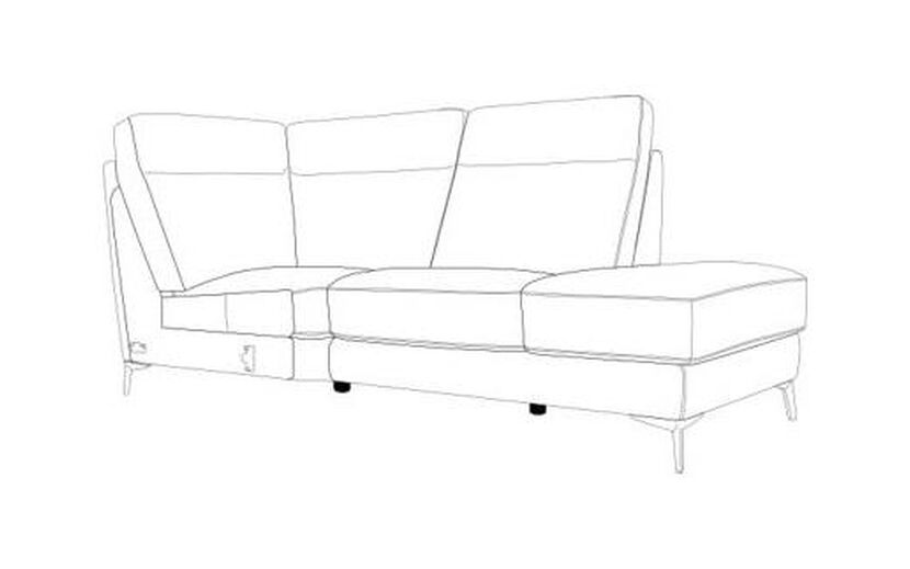 Castagnolo Right Hand Facing 2 Seater Corner with Chaise | Castagnolo Sofa Range | ScS