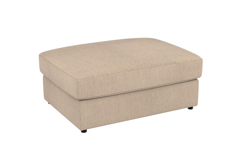 Living Aspen Fabric Plain Top Banquette Footstool | Aspen Sofa Range | ScS