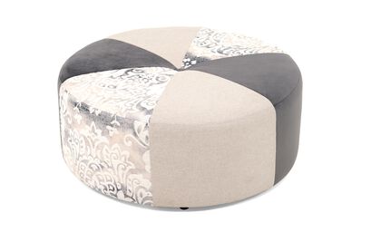 Living Nancy Fabric Circular Footstool | Nancy Sofa Range | ScS