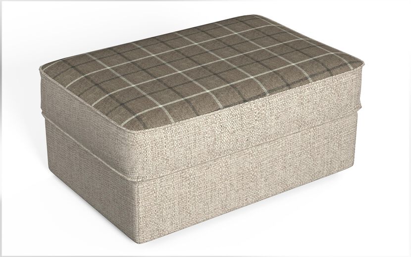 Hugo Fabric Pattern Top Banquette Footstool | Hugo Sofa Range | ScS