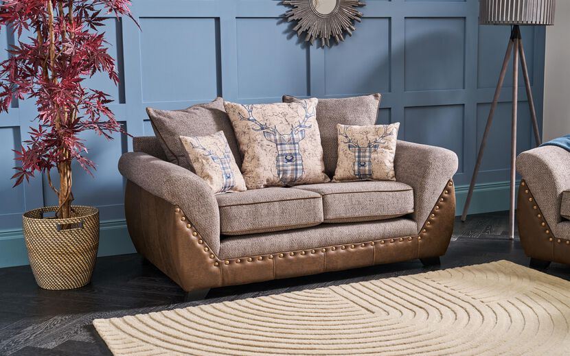 Living Clyde Fabric 2 Seater Sofa Scatter Back | Clyde Sofa Range | ScS