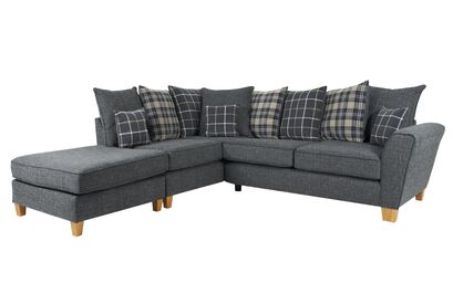 Theo Fabric 1 Corner 2 Left Hand Facing Chaise Scatter Back Sofa | Theo Sofa Range | ScS