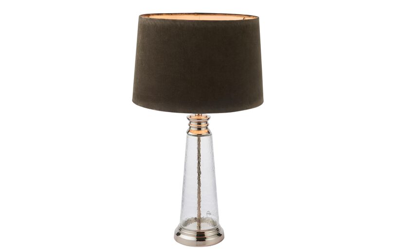 Capri Glass Table Lamp with Grey Shade | Lighting | ScS