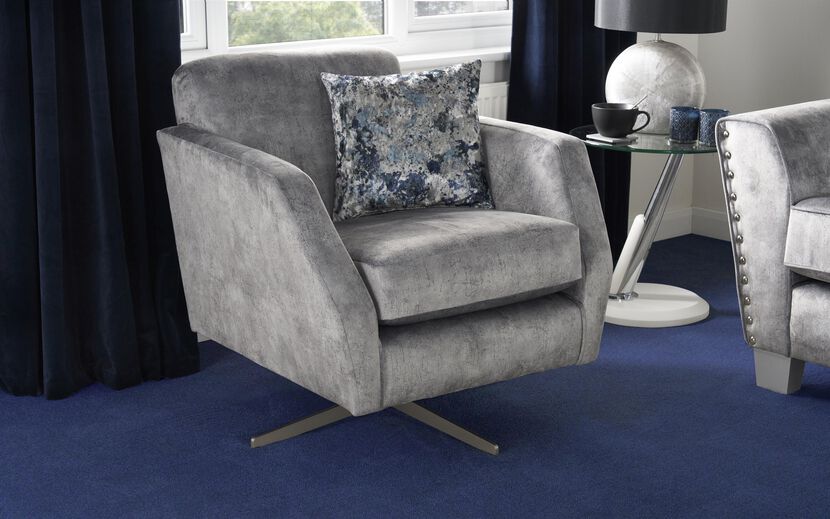 Living Esme Fabric Plain Swivel Chair | Esme Sofa Range | ScS