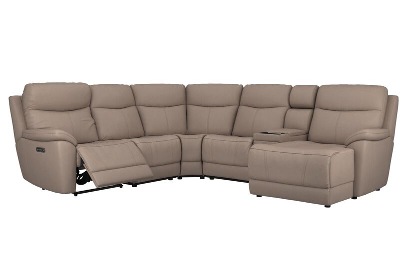 Living Ethan 3 Corner 3 LHF Power RHF Console & Chaise Sofa with Head Tilt | Ethan Sofa Range | ScS