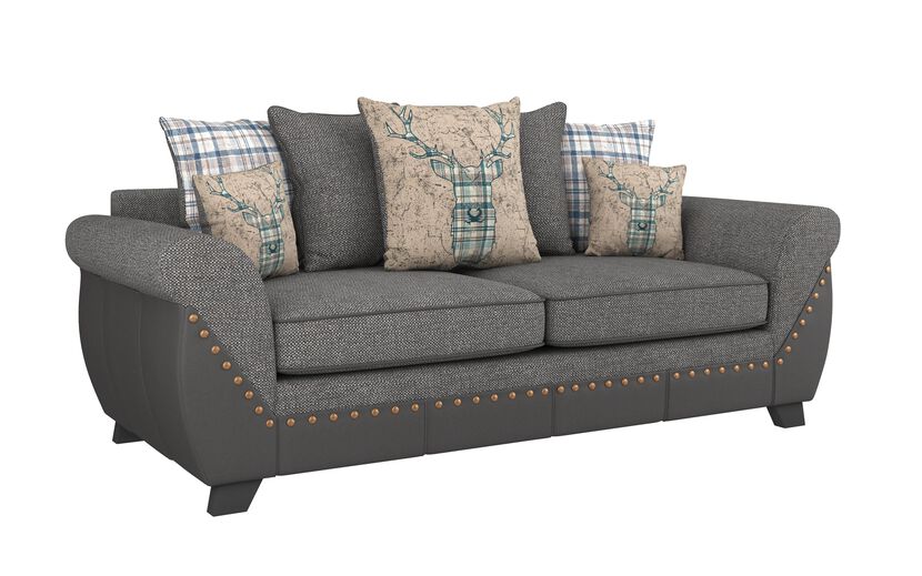 Living Clyde Fabric 3 Seater Sofa Scatter Back | Clyde Sofa Range | ScS