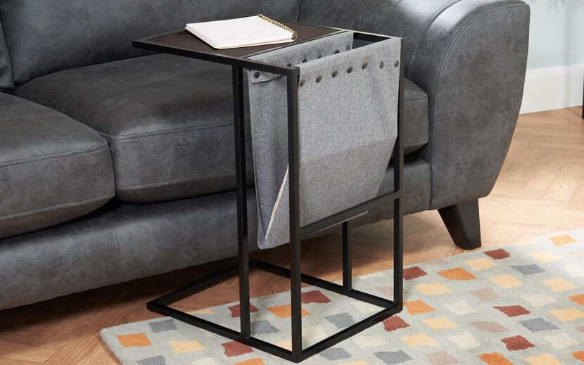 Aria Black Oak Side Magazine Table | Furniture | ScS