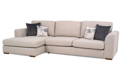 Living Nancy Fabric 3 Seater Left Hand Facing Chaise Standard Back | Nancy Sofa Range | ScS