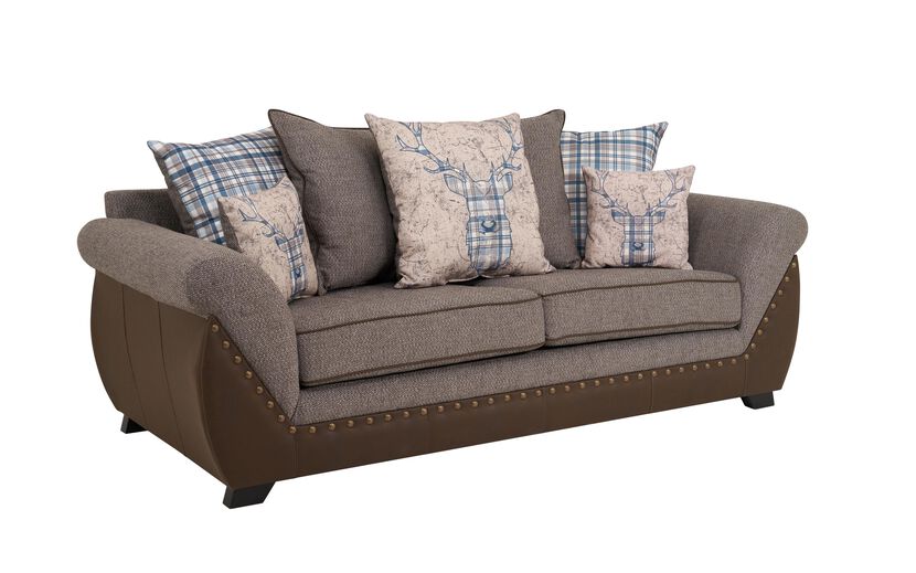 Living Clyde Fabric 3 Seater Sofa Scatter Back | Clyde Sofa Range | ScS