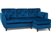 Hoxton Express Velvet 3 Seater Right Hand Facing Chaise Sofa | Hoxton Sofa Range | ScS