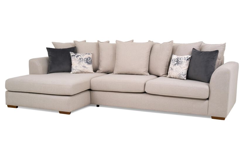 Living Nancy Fabric 3 Seater Left Hand Facing Chaise Scatter Back | Nancy Sofa Range | ScS