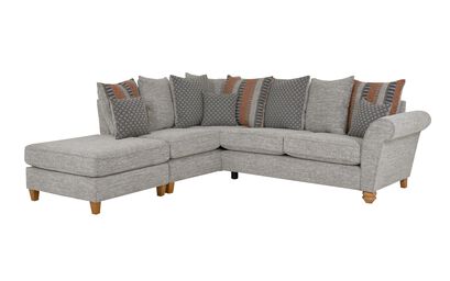 Aurora Fabric 1 Corner 2 Left Hand Facing Chaise Scatter Back Sofa | Aurora Sofa Range | ScS