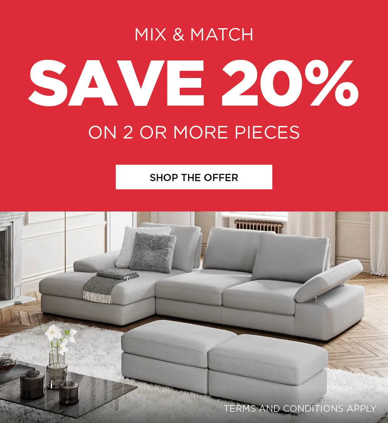 Save 20% on 2 or more pieces