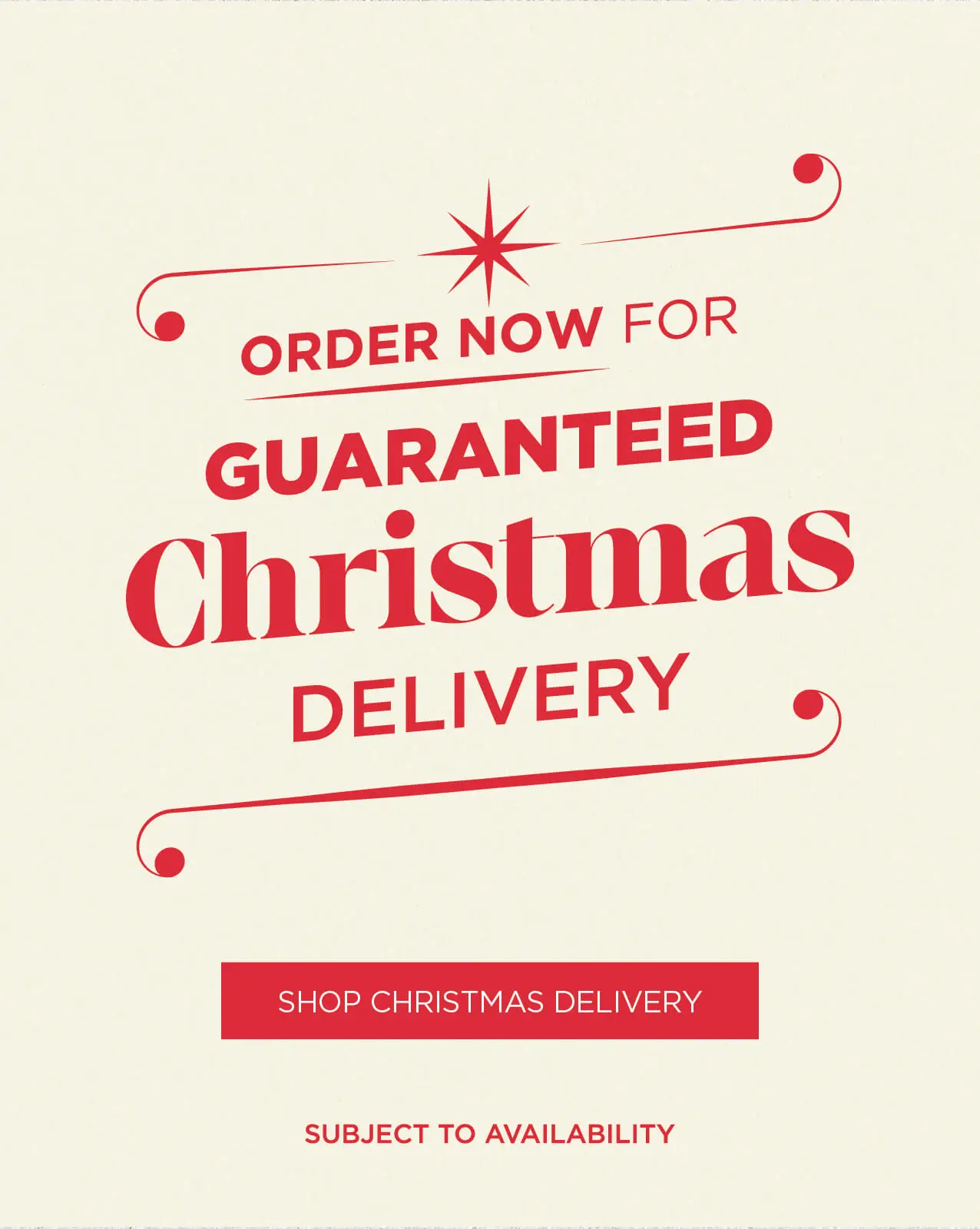 Order now for guaranteed Christmas delivery