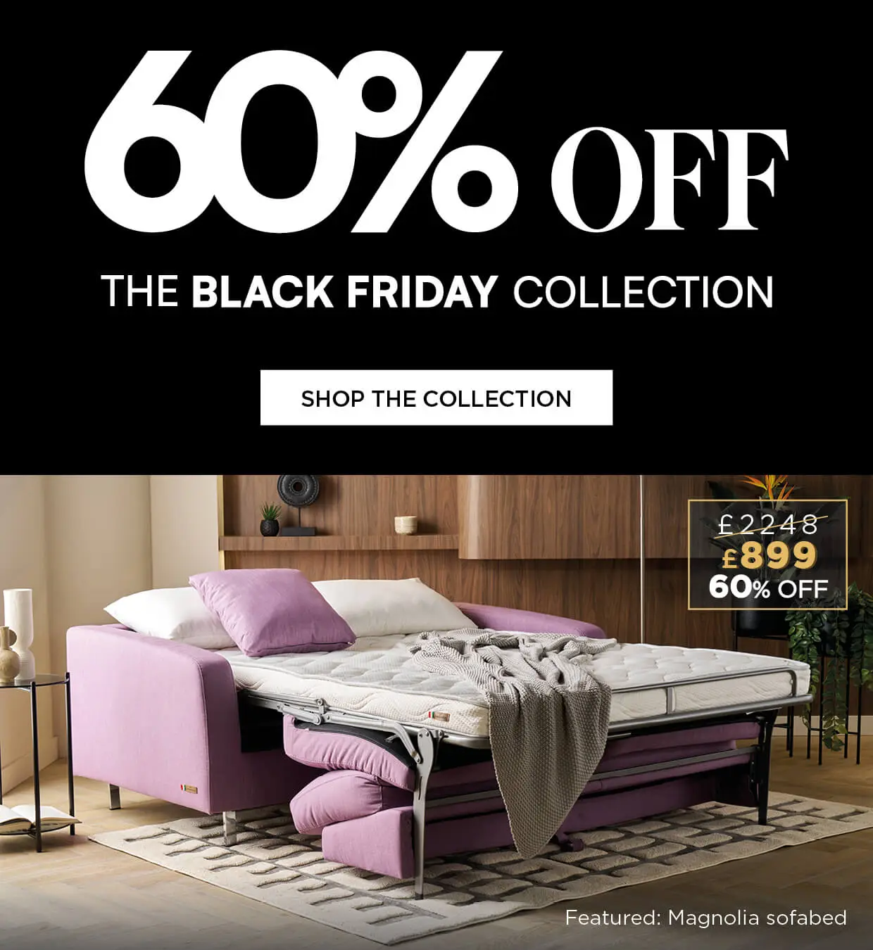 Up to 60% off the Black Friday collection, was £2248, now £899, shop sofas