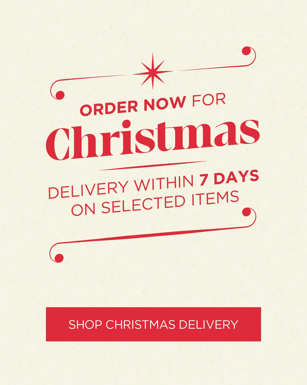 Order now for guaranteed Christmas delivery