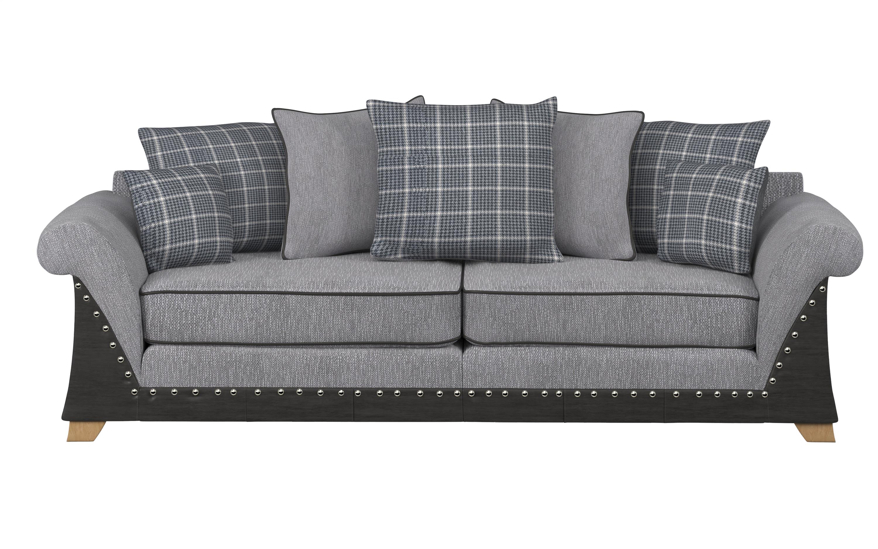 Noah Gray Fabric Sofa, Living Room - Sofas